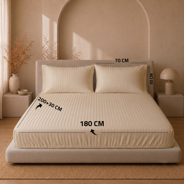 King Bed Cover Set 4 PCS.  1 Duvet Cover 240x260CM+Flab +1 Fitted sheet 180x200+30 cm + 2 oxford pillow case 50x70