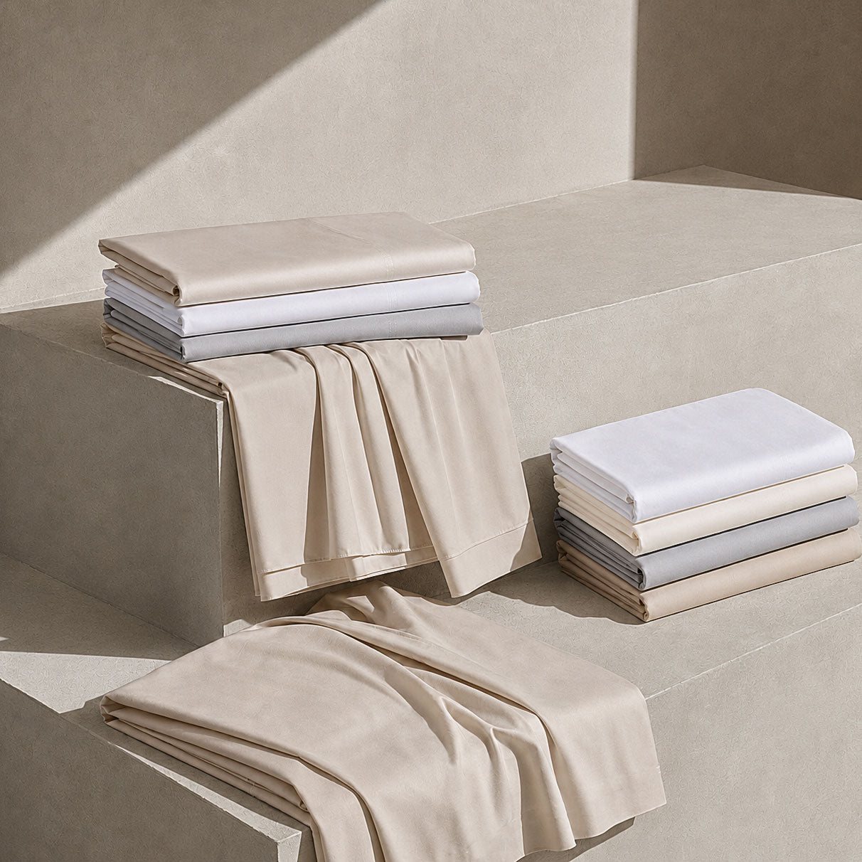Prime Collection 300 TC Flat Sheet Set 3 180*270 W 2P/Case 50*70