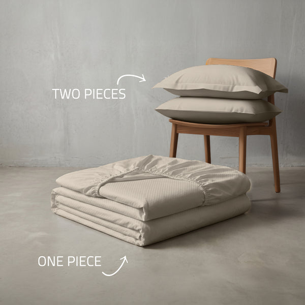 Embossed Fitted Sheet Set 3 160*200+35 W 2 P/Case 50*70