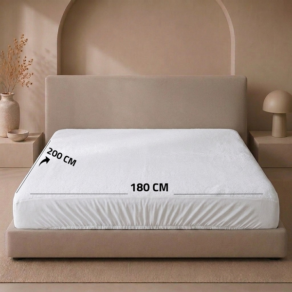 Flannel Cotton water proof stain resistant fitted mattress protector 180 X 200