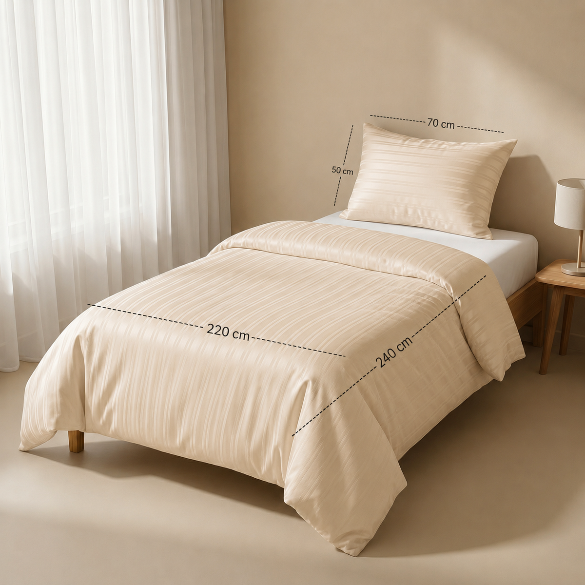 Jaquard Section new style stipe 300 TC Duvet Cover Set 2 240*220 W 1 P/Case 50*70