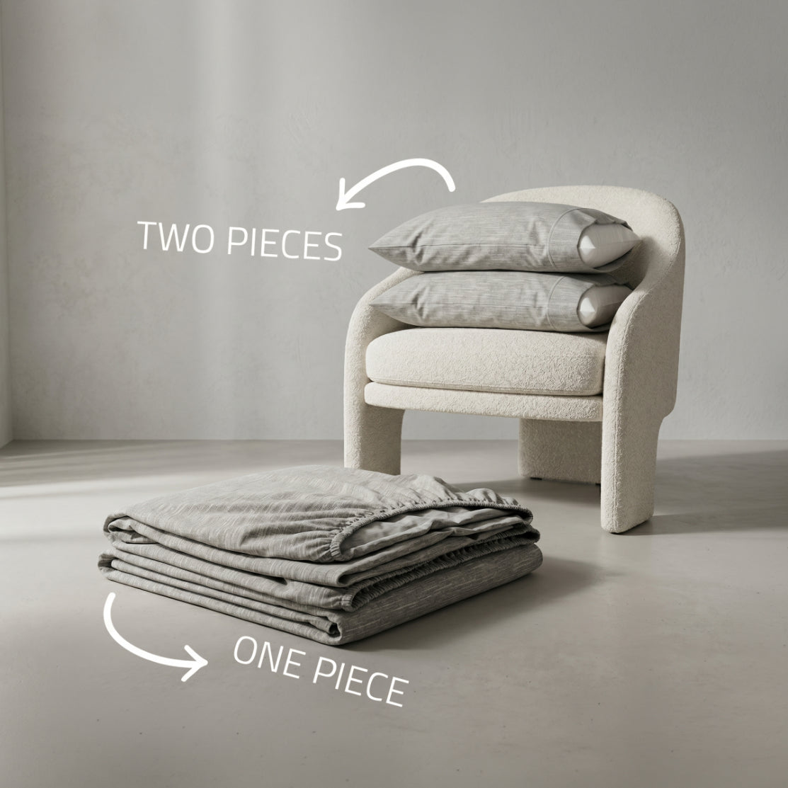 Double Fitted Sheet Set 3 PCS. 160x200+30CM.+2 Pillow Cases 50x70cm -1009