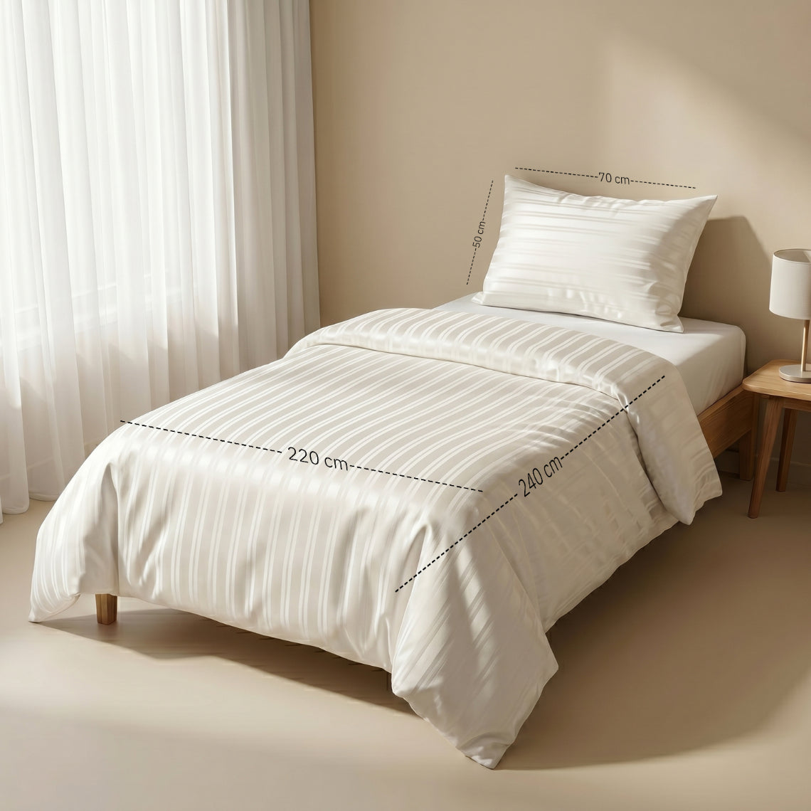Jaquard Section new style stipe 300 TC Duvet Cover Set 2 240*220 W 1 P/Case 50*70