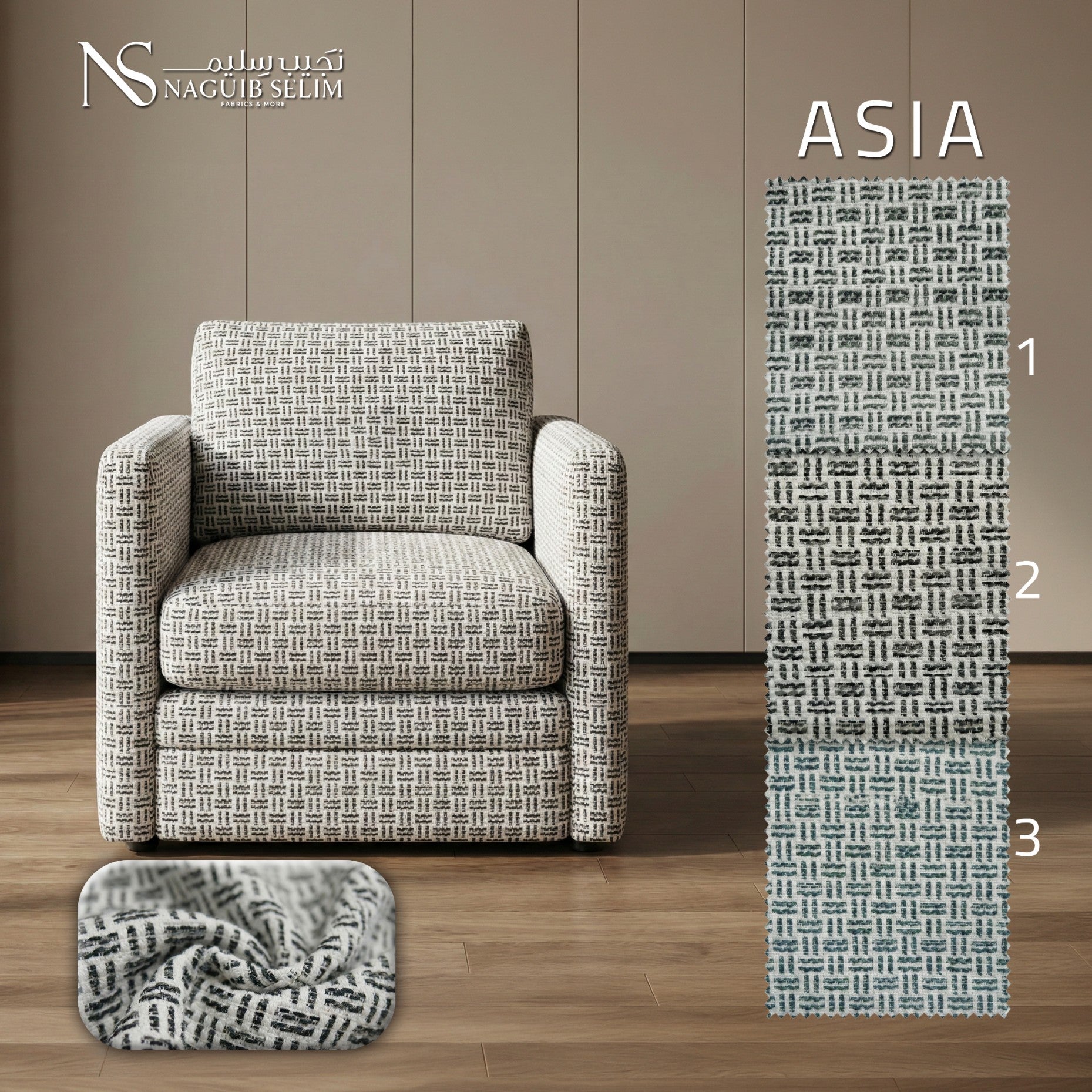 ASIA Upholstery Linen Fabric