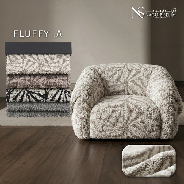 FLUFFY A  Upholstery Linen Fabric