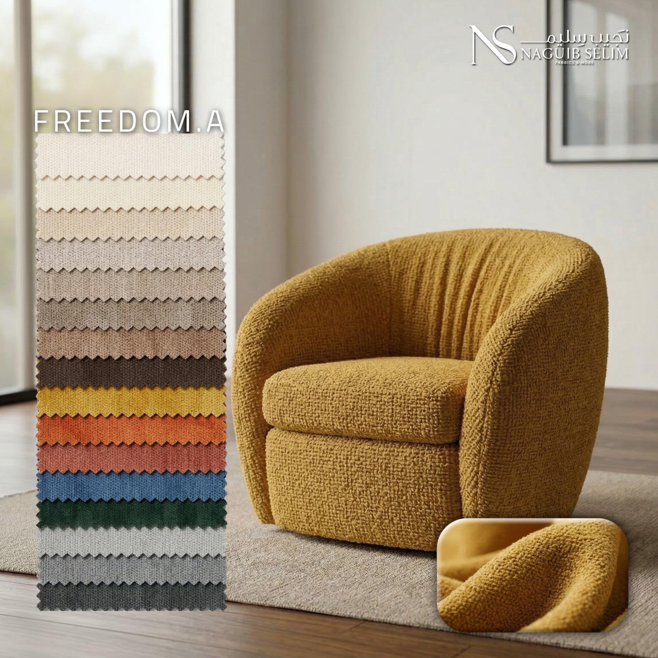FREEDOM-A  Upholstery Linen Fabric