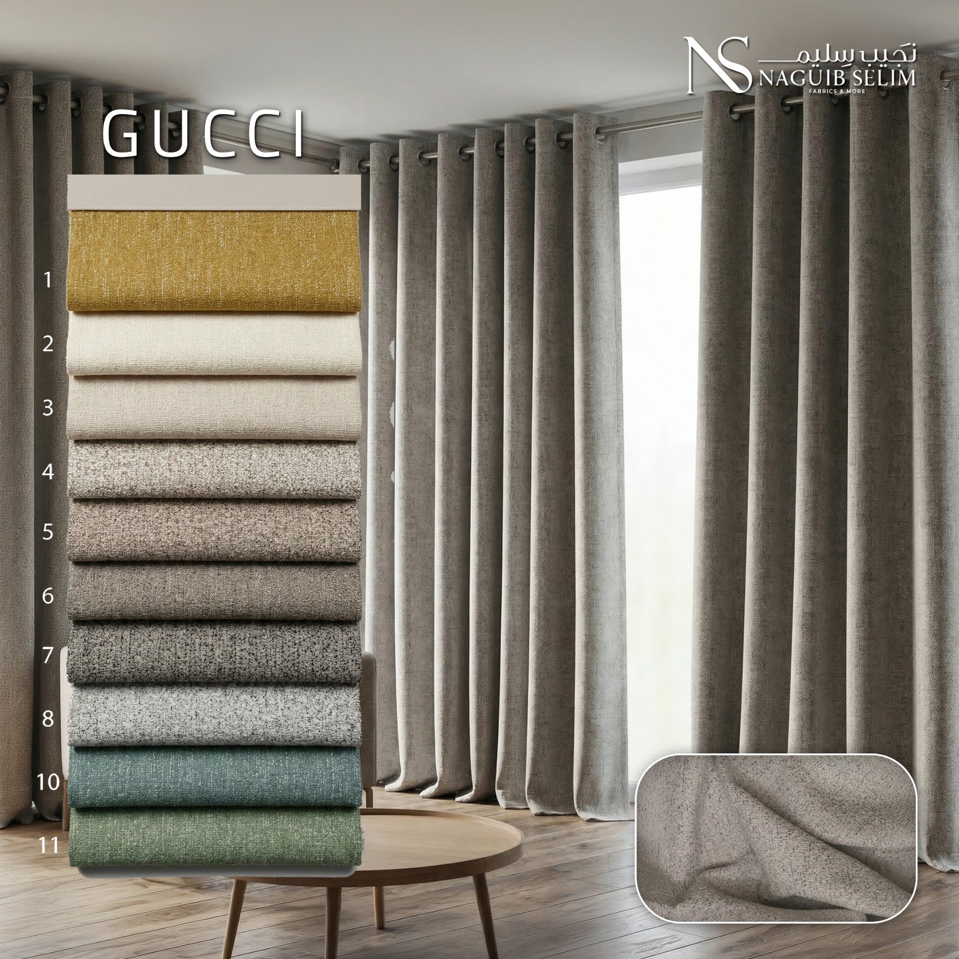 GUCCI  Linen Heavy Curtain
