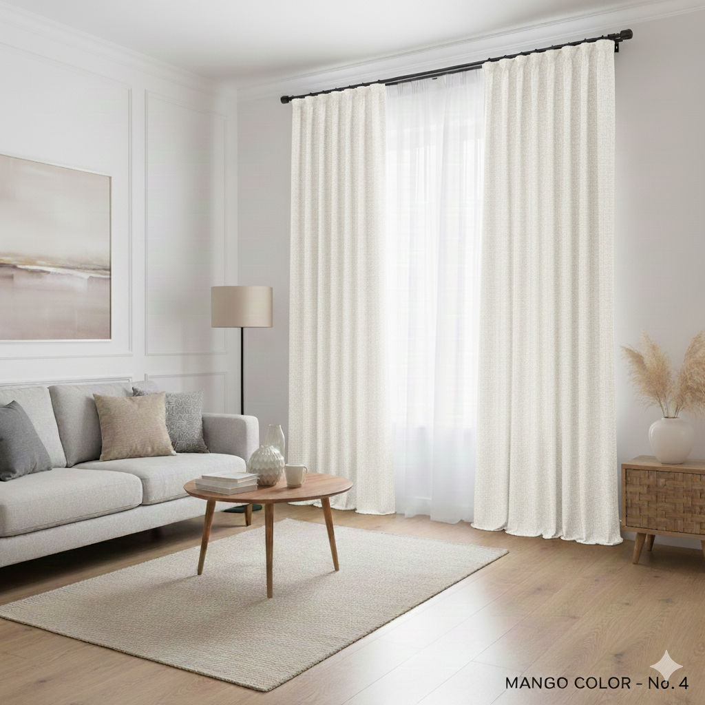 Mango Linen-Textured Curtains