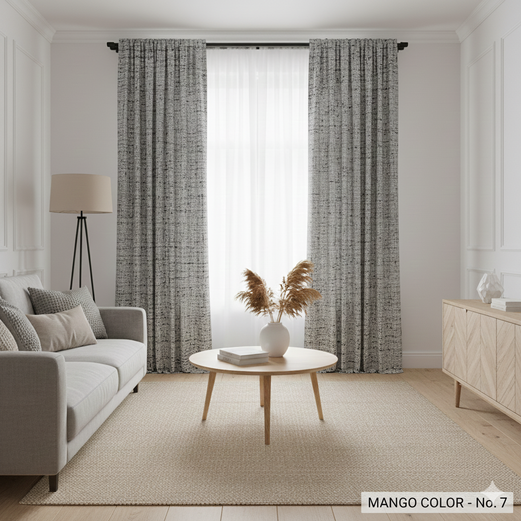 Mango Linen-Textured Curtains