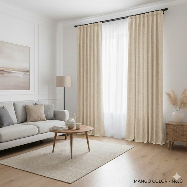 Mango Linen-Textured Curtains