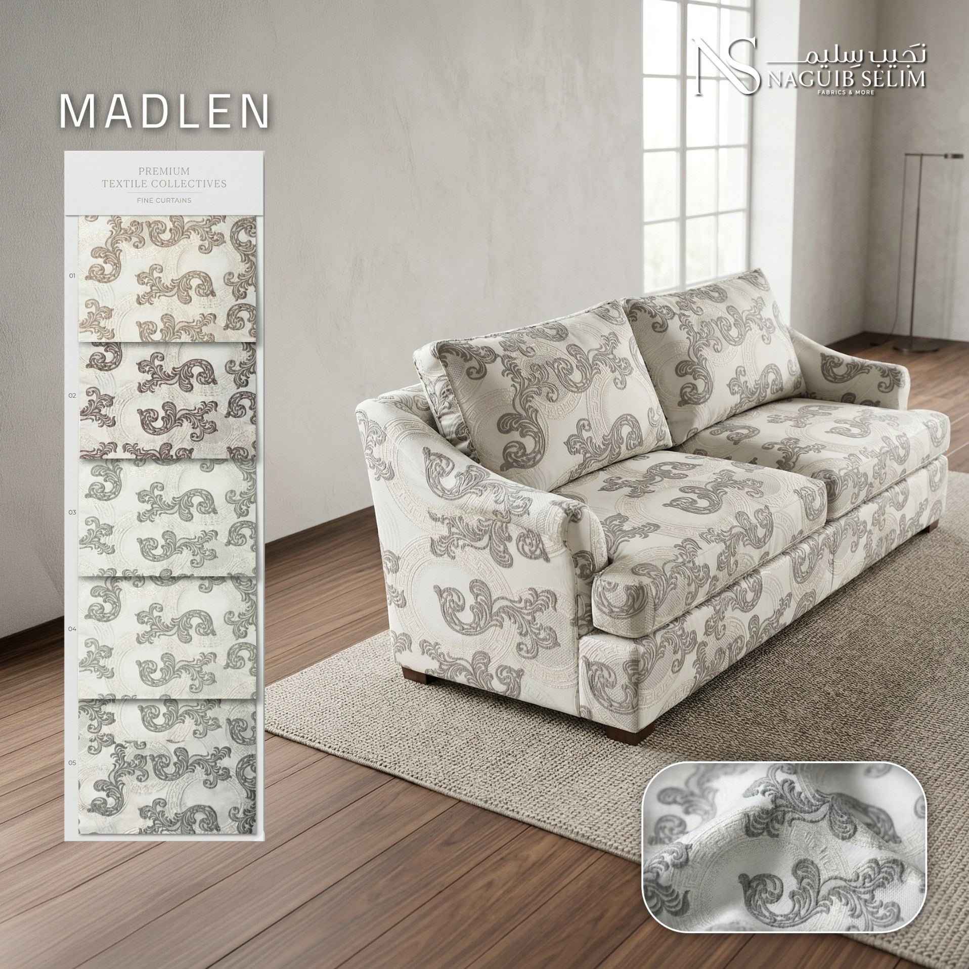 Madlen Upholstery Silk Fabric