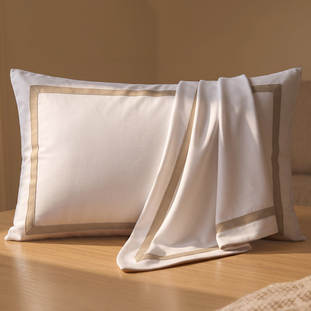 Decorative section plain Pillow Case Set 2 50*70  white-G-STH