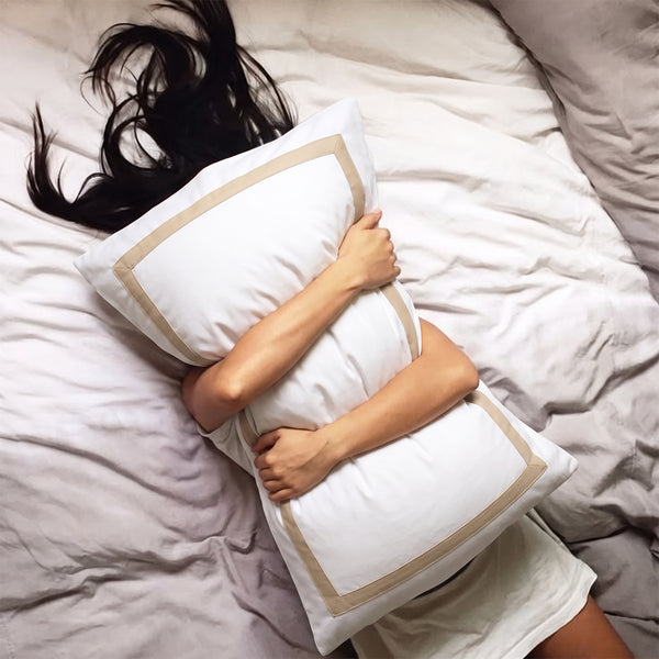 Decorative section plain Pillow Case Set 2 50*70  white-G-STH