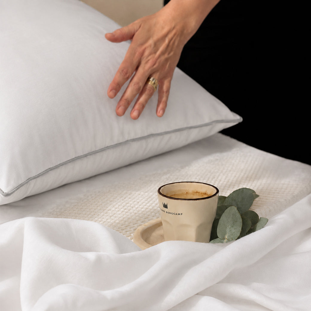 غطاء وسادة سادة مع حافة أنبوبية (طقم من 2) 50*70 أبيض-S-PIP