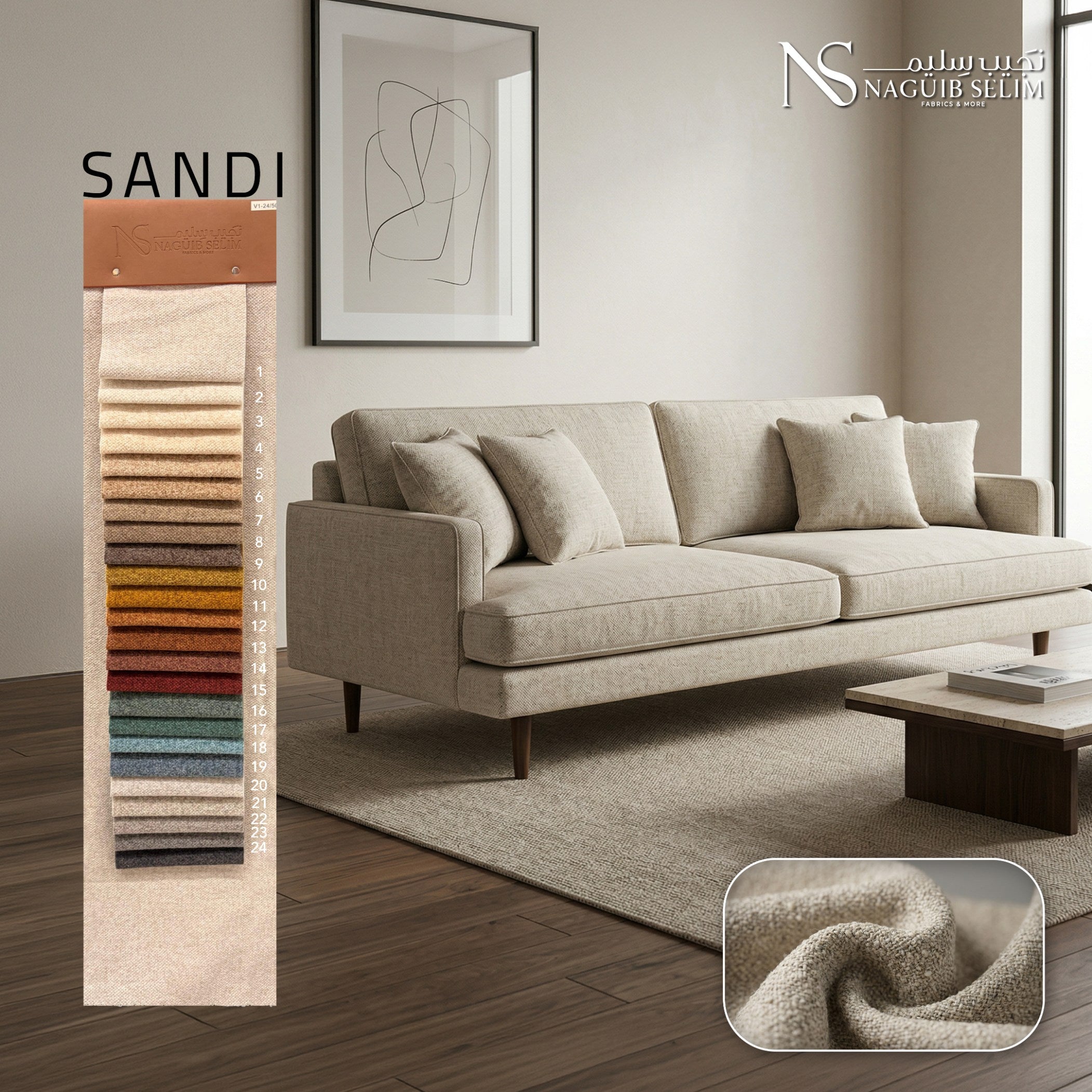 Sandi Upholstery Linen Fabric