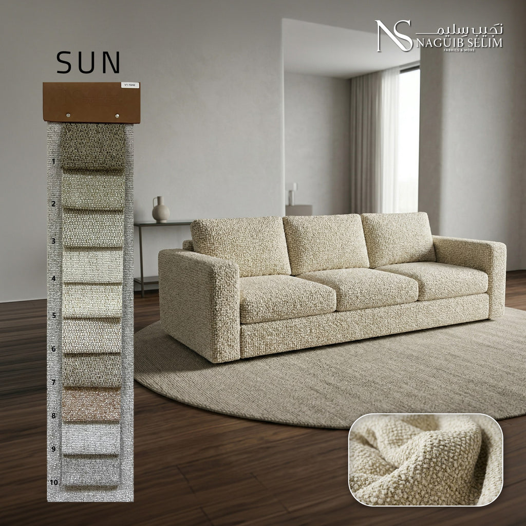 Sun Upholstery Bouclé Linen Fabric
