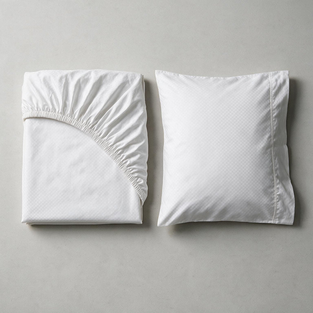 Embossed Fitted Sheet Set 2 120*200+35 W 1 P/Case 50*70