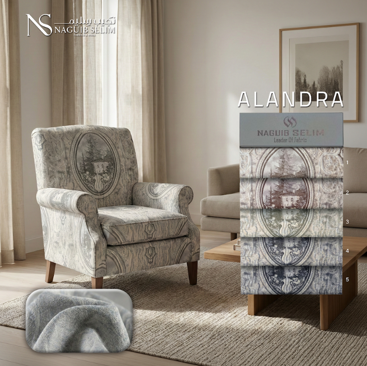 Alandra Upholstery  Silk Fabric