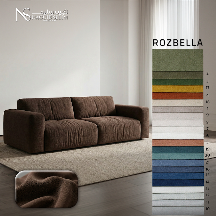 Rozbella Upholstery Suede Fabric
