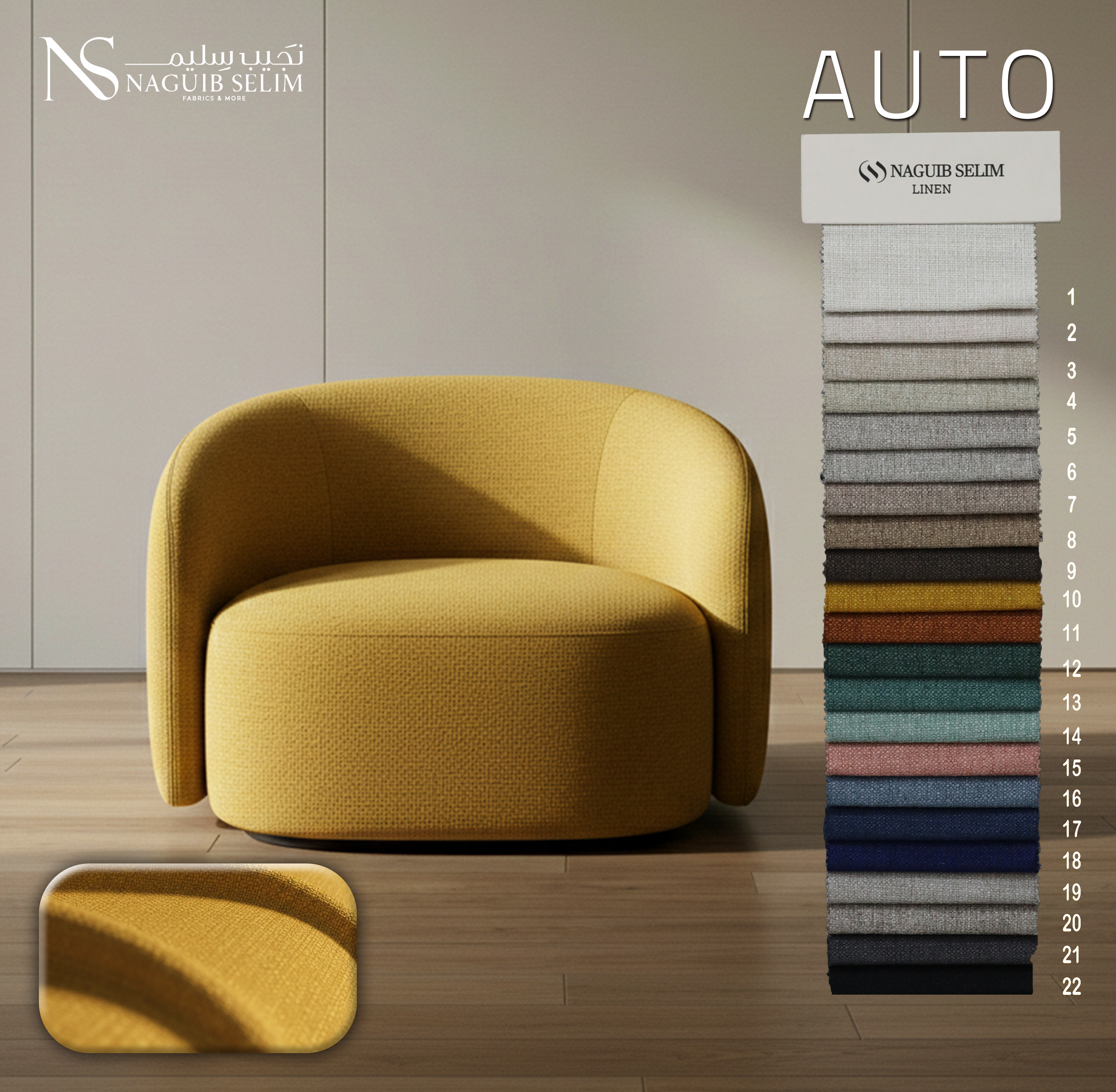 Auto Upholstery Linen Fabric