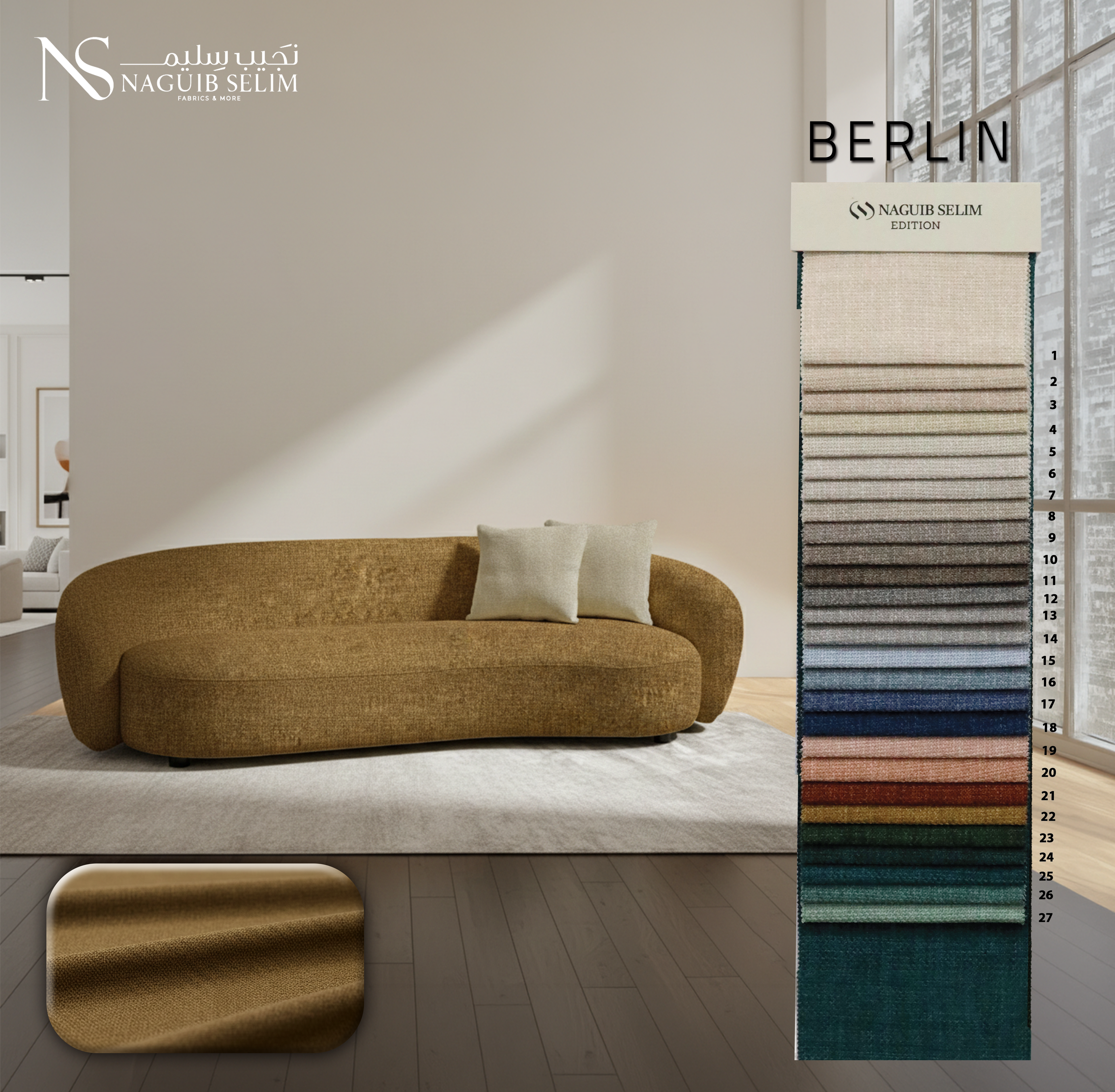 Berlin Upholstery Linen Fabric