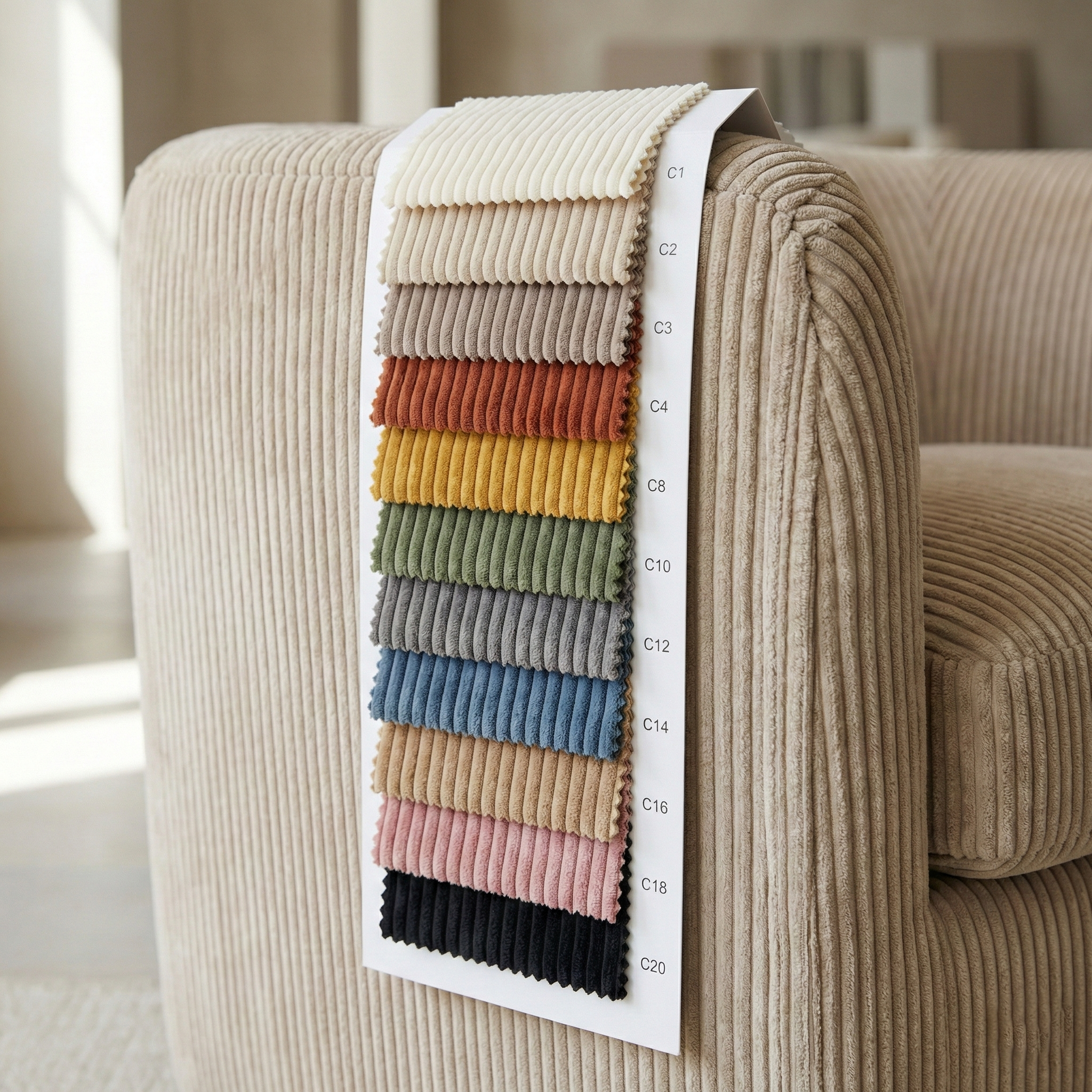 CORDUROY C Upholstery  Fur Fabric
