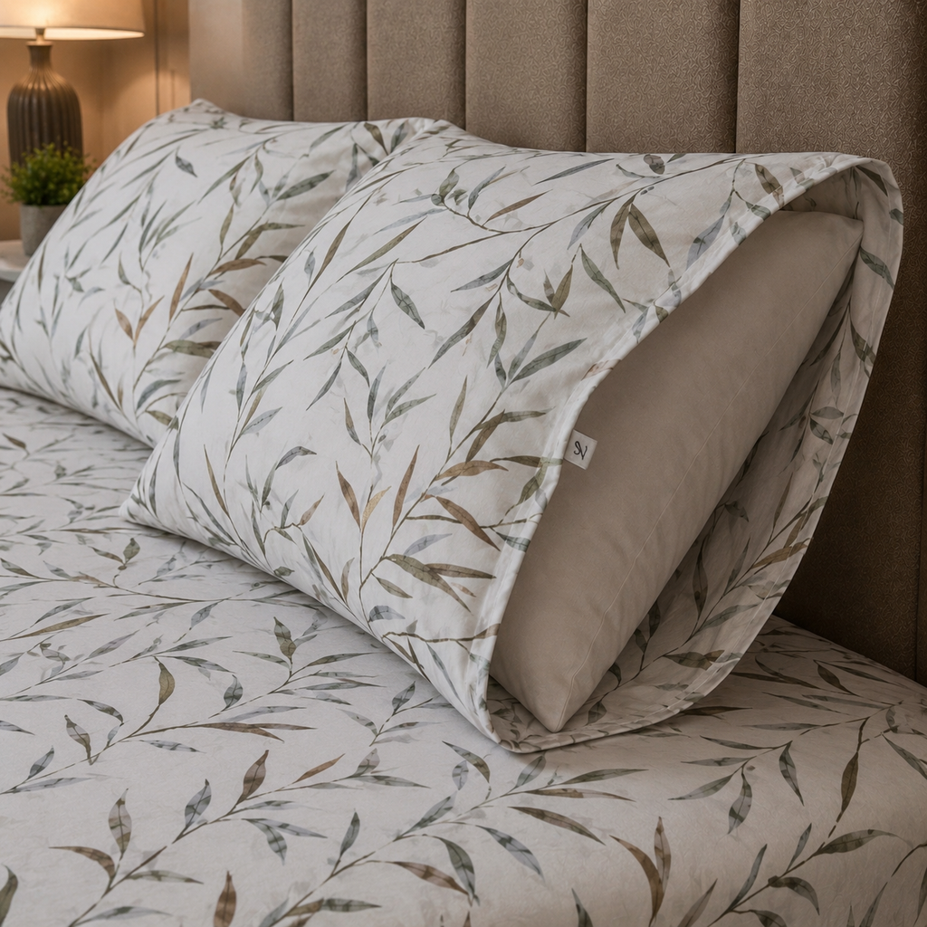 King Flat Sheet Set 3 PCS. 240x260CM.+2 Pillow Cases TL-003-1225