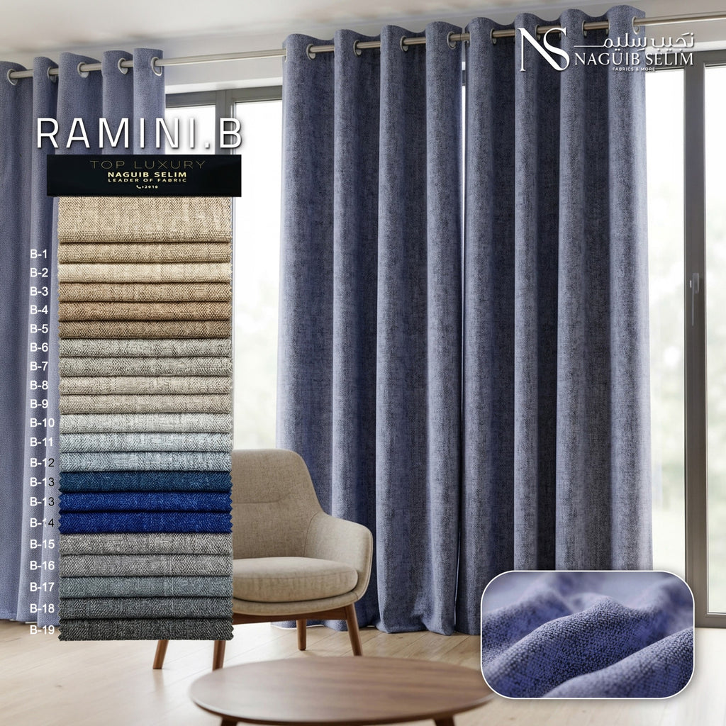 RAMINI-B Linen Heavy Curtain
