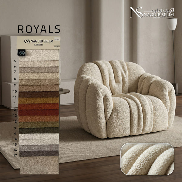 Royals Upholstery Bouclé Linen Fabric
